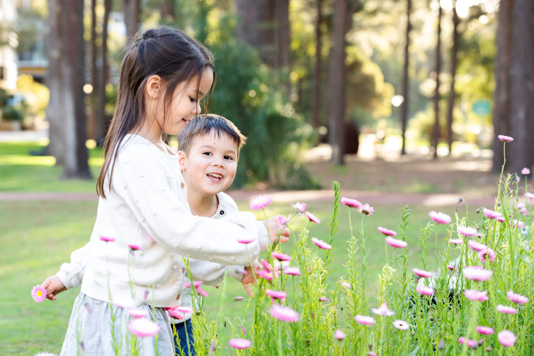 Nature Play - two kids in the park